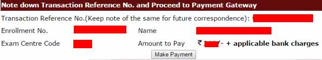 ignou exam fee payment transaction details