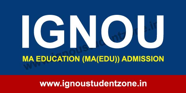IGNOU MA Education Admission