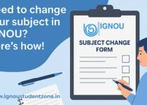 IGNOU Subject change form