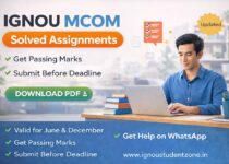 IGNOU MCOM solved assignments pdf download with updated answers and submission guidance