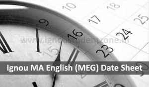Download Ignou MA English Date Sheet Online