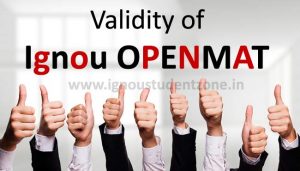 Validity of Ignou Openmat
