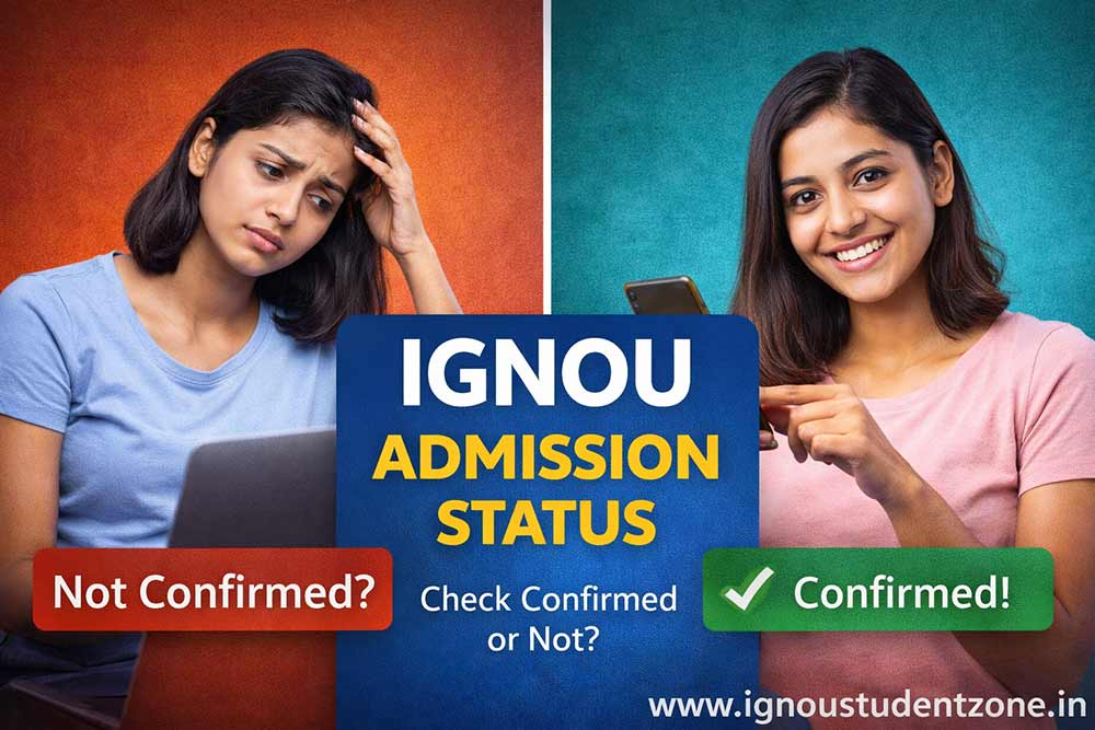 IGNOU admission status check online confirmed or not student checking admission status