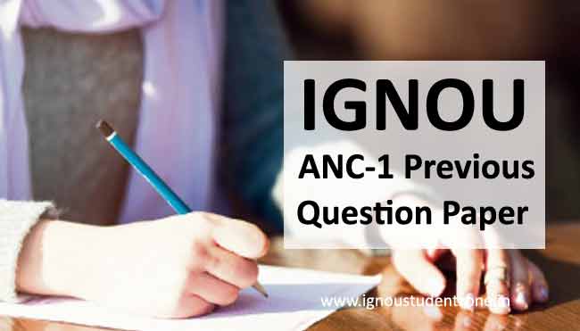 Ignou ANC 1 question paper