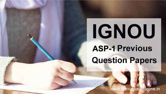 Ignou asp 01 question paper