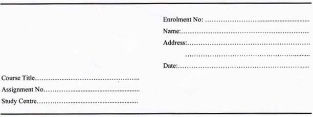 assignment paper ignou