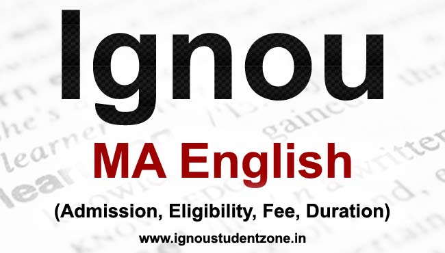 Ignou MA English Admission