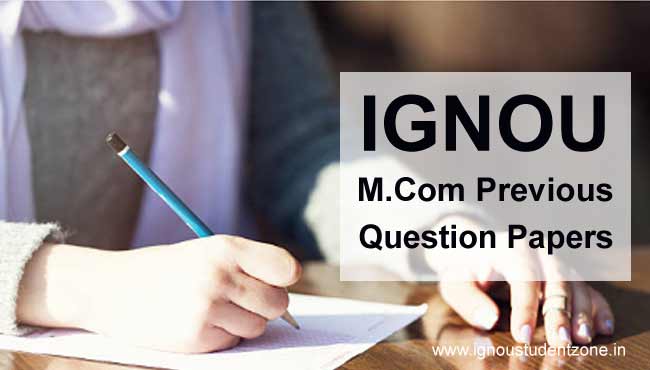 Ignou M.Com question papers