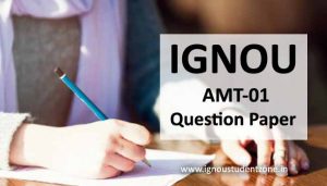 Ignou AMT-01 question paper