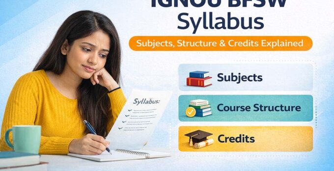 IGNOU BFSW syllabus course structure subjects and credits explained