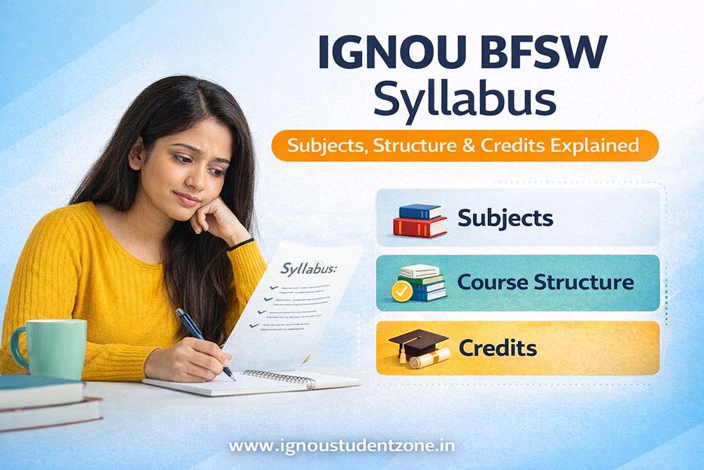 IGNOU BFSW syllabus course structure subjects and credits explained