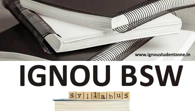 Ignou BSW Course Syllabus