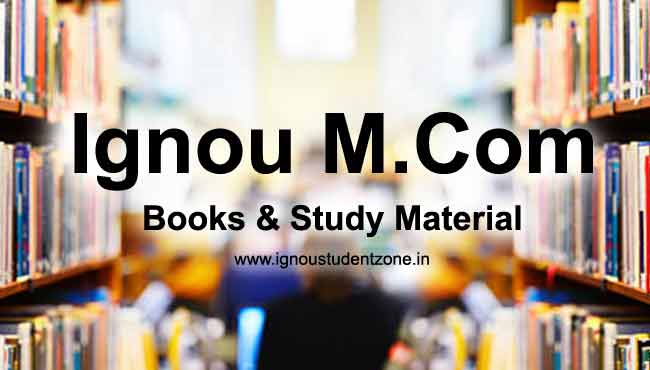 Ignou M.Com Books & Study Material