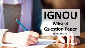 Ignou MEG 3 Question Papers