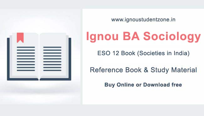 Ignou ESO 12 Book (BA Sociology)
