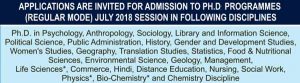 ignou phd programes admission july 2018