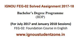 Ignou FEG 2 solved assignment 2017-18