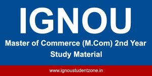 ignou M.Com books for 2nd year courses