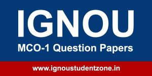 Ignou MCO 1 Question Papers