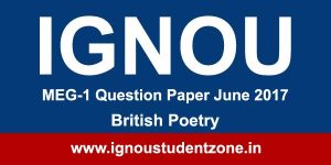MEG 1 Ignou question paper of June 2017 term end examination