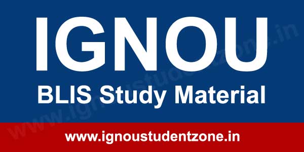 Ignou BLIS books / study material free download