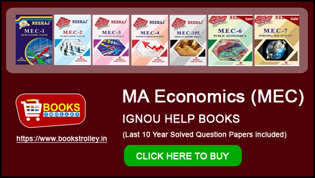 IGNOU MA Economics Books & Solved Question Papers