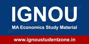 IGNOU MA Economics Books & Study Material free download