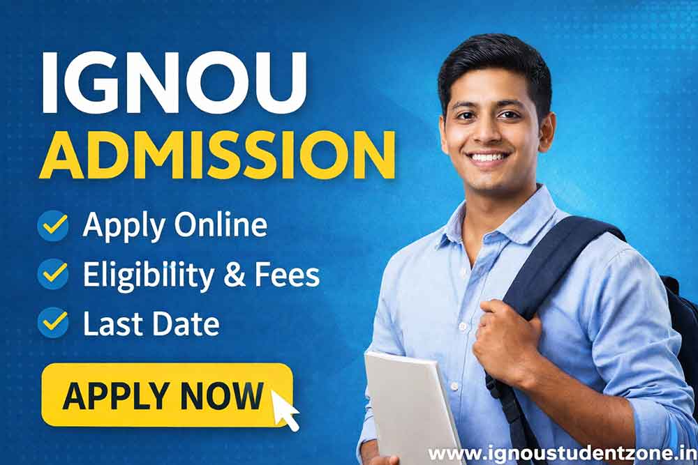 IGNOU admission apply online guide with eligibility, fees and last date details
