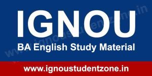 IGNOU BA English Books & Study Material free download