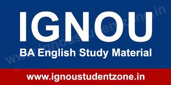 IGNOU BA English Books & Study Material free download