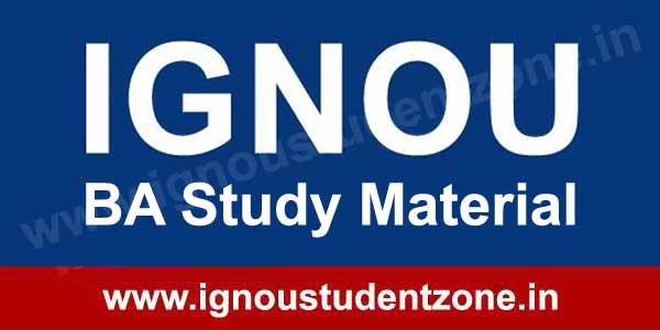 IGNOU BA Books & Study Material free download
