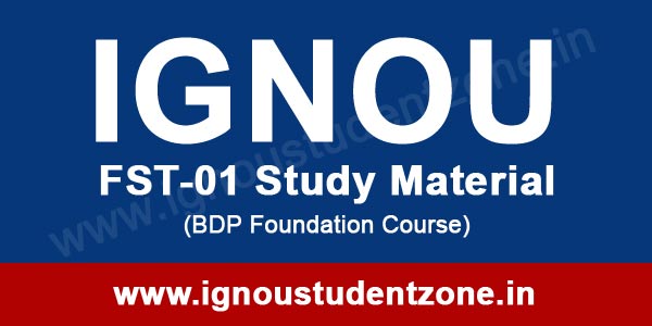 IGNOU FST 1 books free download