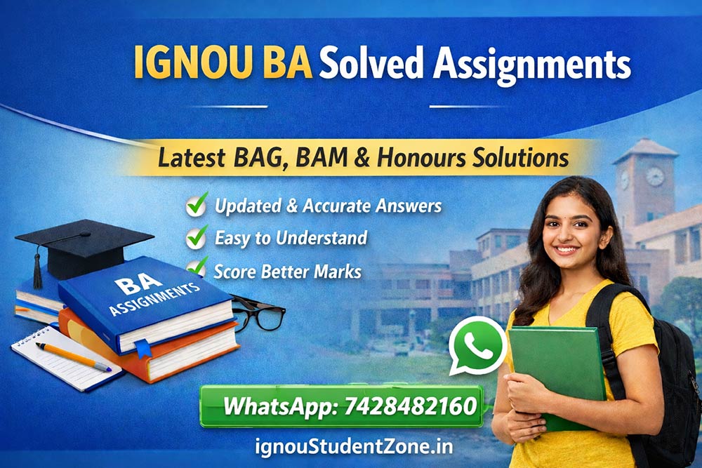 IGNOU BA Solved Assignments (Latest & Updated)
