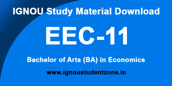 IGNOU EEC 11 Study Material