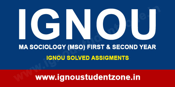 IGNOU MA Sociology Solved Assignments