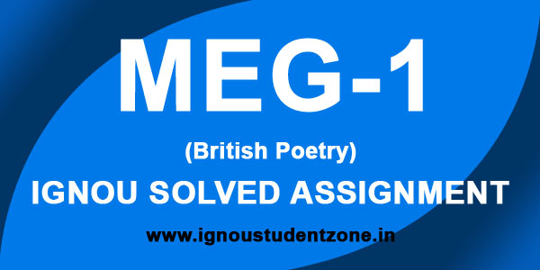 IGNOU MEG 1 Solved Assignment