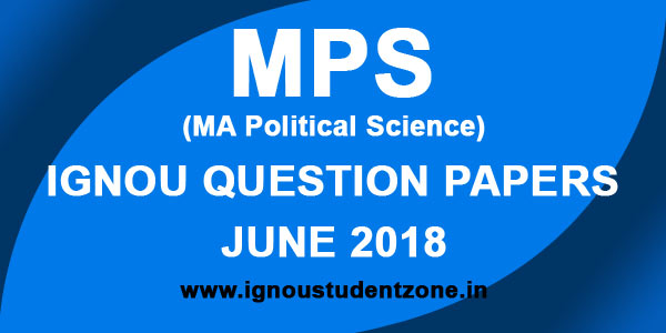 IGNOU MPS Question Paper June 2018