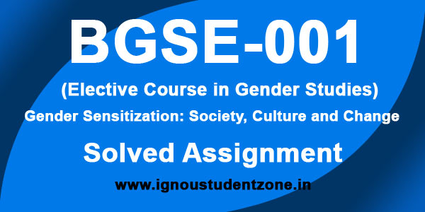 IGNOU BGSE 1 Solved Assignment