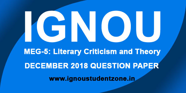 MEG 5 Question Paper (IGNOU MA English)