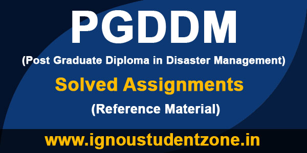 IGNOU PGDDM Solved Assignments