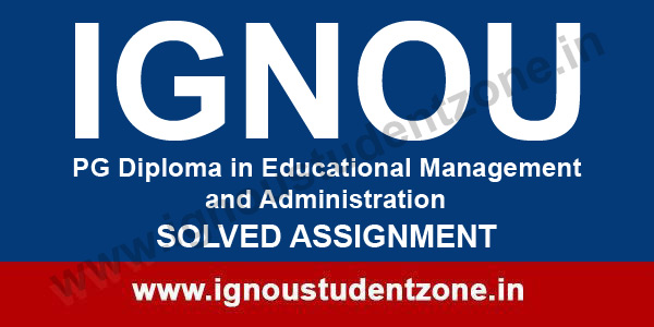 IGNOU PGDEMA Solved Assignment