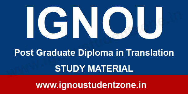 IGNOU PGDT Study Material