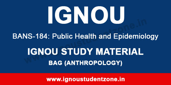 IGNOU BANS 184 Study Material