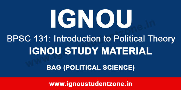 IGNOU BPSC 131 Study Material PDF Book