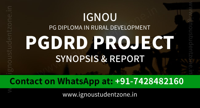 IGNOU PGDRD Project Synopsis & Report
