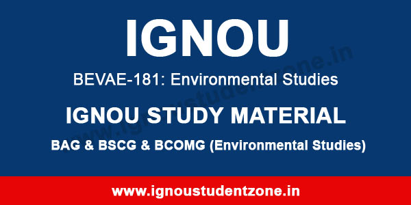 ignou bevae 181 study material