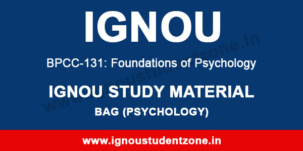 IGNOU BPCC 131 Study Material