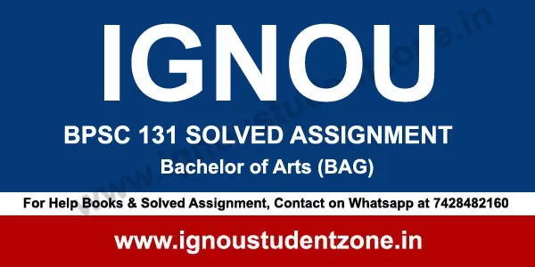 IGNOU BPSC 131 Solved Assignment