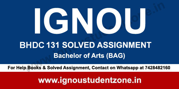 IGNOU BHDC 131 Solved Assignment