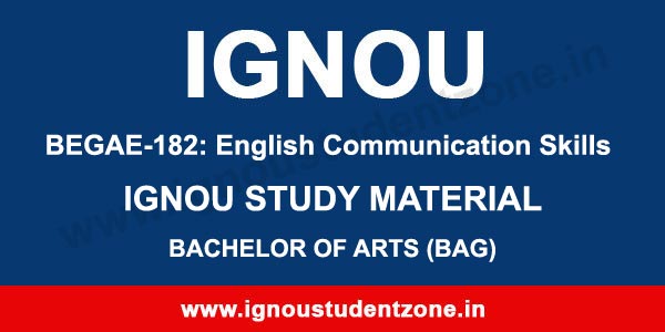 IGNOU BEGAE 182 Study Material